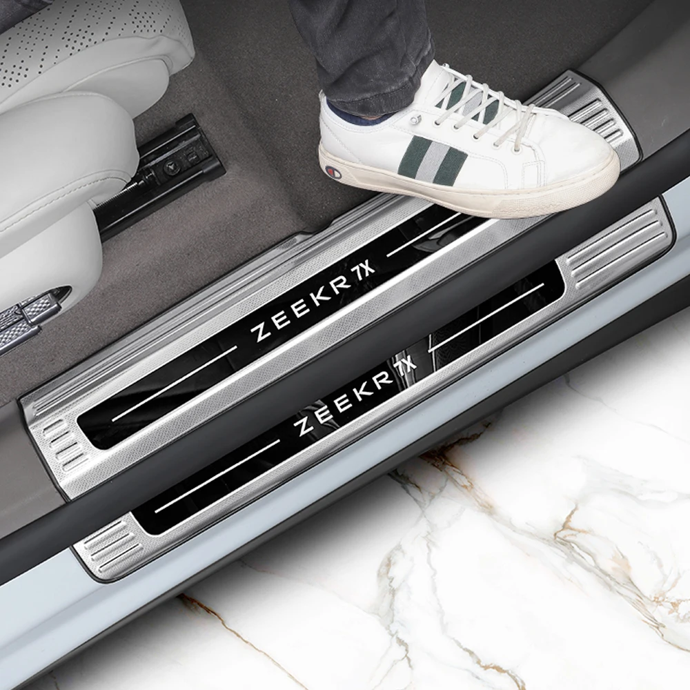 

For Zeekr 7X 2024 2025 Stainless Steel Threshold Strip Modification Supplies Door Pedal Protection Strip Trunk Rear Guard Plate