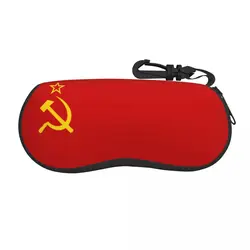 Bandiera personalizzata dell'unione sovietica custodia per occhiali conchiglia custodia per occhiali CCCP russa moda Unisex custodia protettiva per occhiali da sole