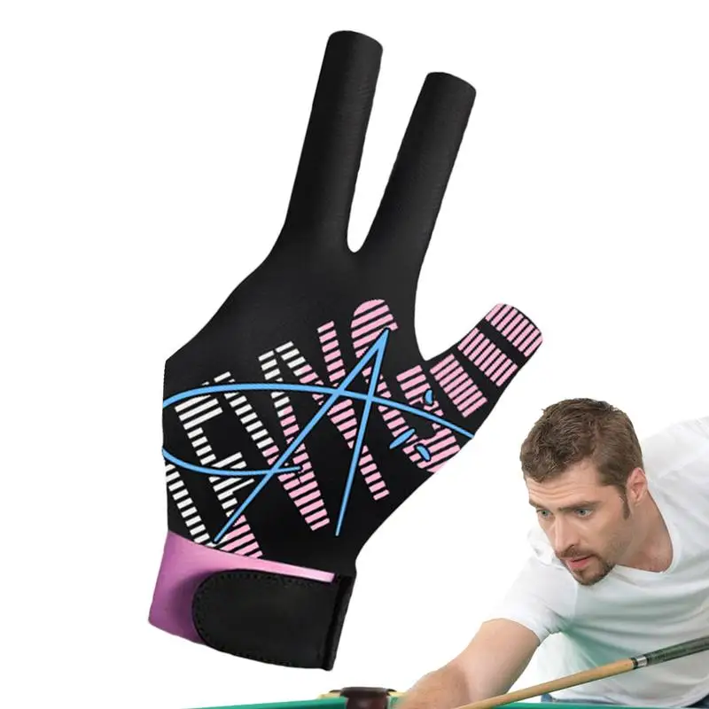 Three Finger Billiards Gloves Sport Billiards Unisex Pool Cue Gloves Perfect Fit Billiard Equipment For Amateur And Professional