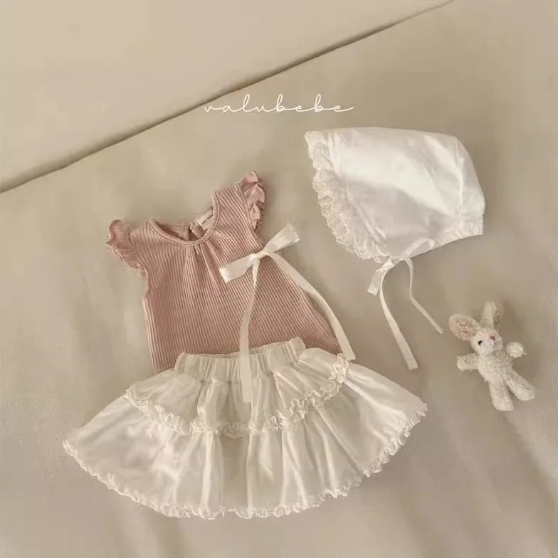 

Baby Sets Go Out Summer Baby Girls Shorts Korean Childrens Clothing Baby 2024 Fashion Lovely Elastic Waist Solid