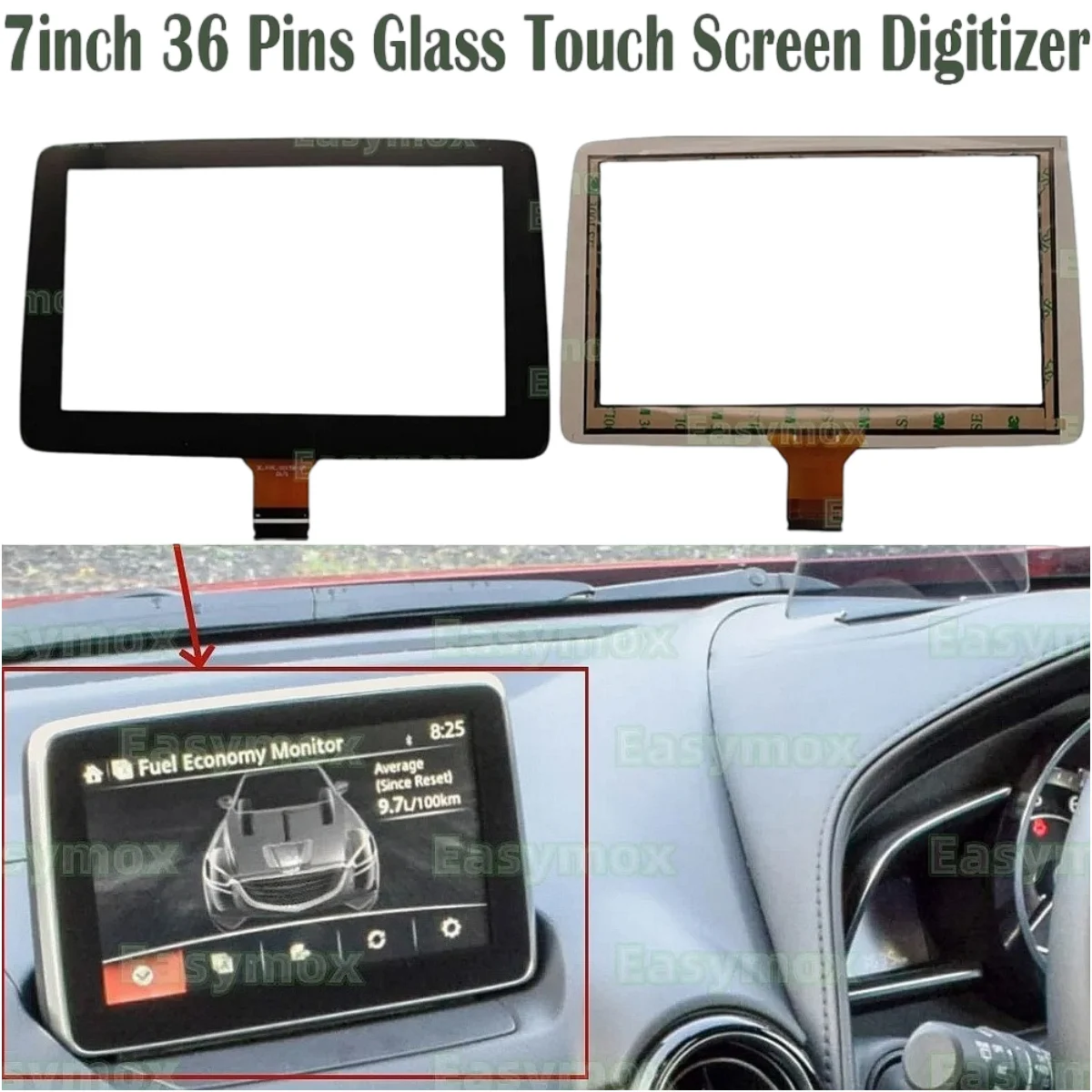 7 Inch 36Pins Glass Touch Screen Digitizer Replacement TM070RDZ38 For Mazda 2 3 Demio Axela CX-3 MX-5 2014-2016 Car Navigation