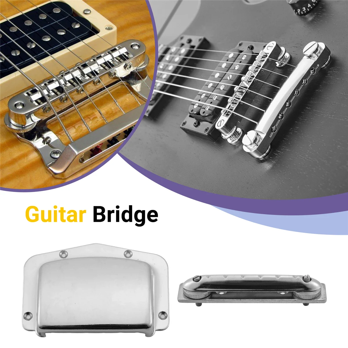 SMIEA 1 セット固定調整可能なブリッジテールピース Teisco ハーモニーケイギター用新しい