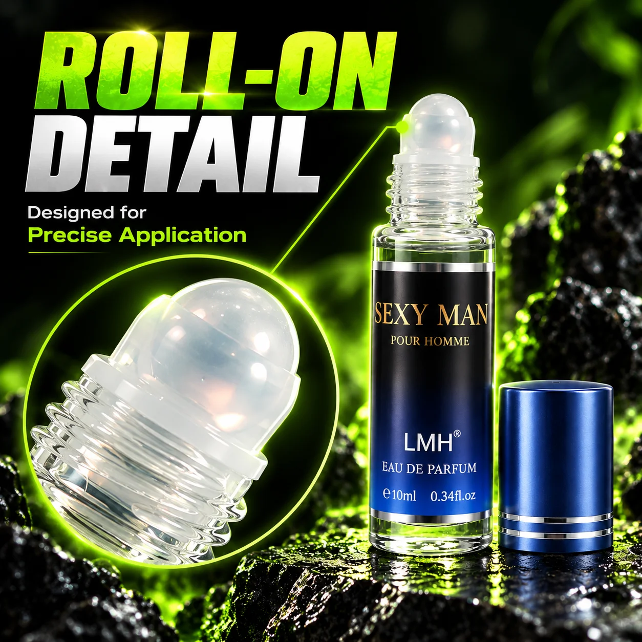 Affordable Luxury Exciting Men's Roll-On Perfume, Mini Travel Fragrance Oil, 2026 Popular Style, Mysterious Woody Notes, Compact Portable Perfume Rollerball, Perfect Gift for Halloween and Summer Carnivals view 7