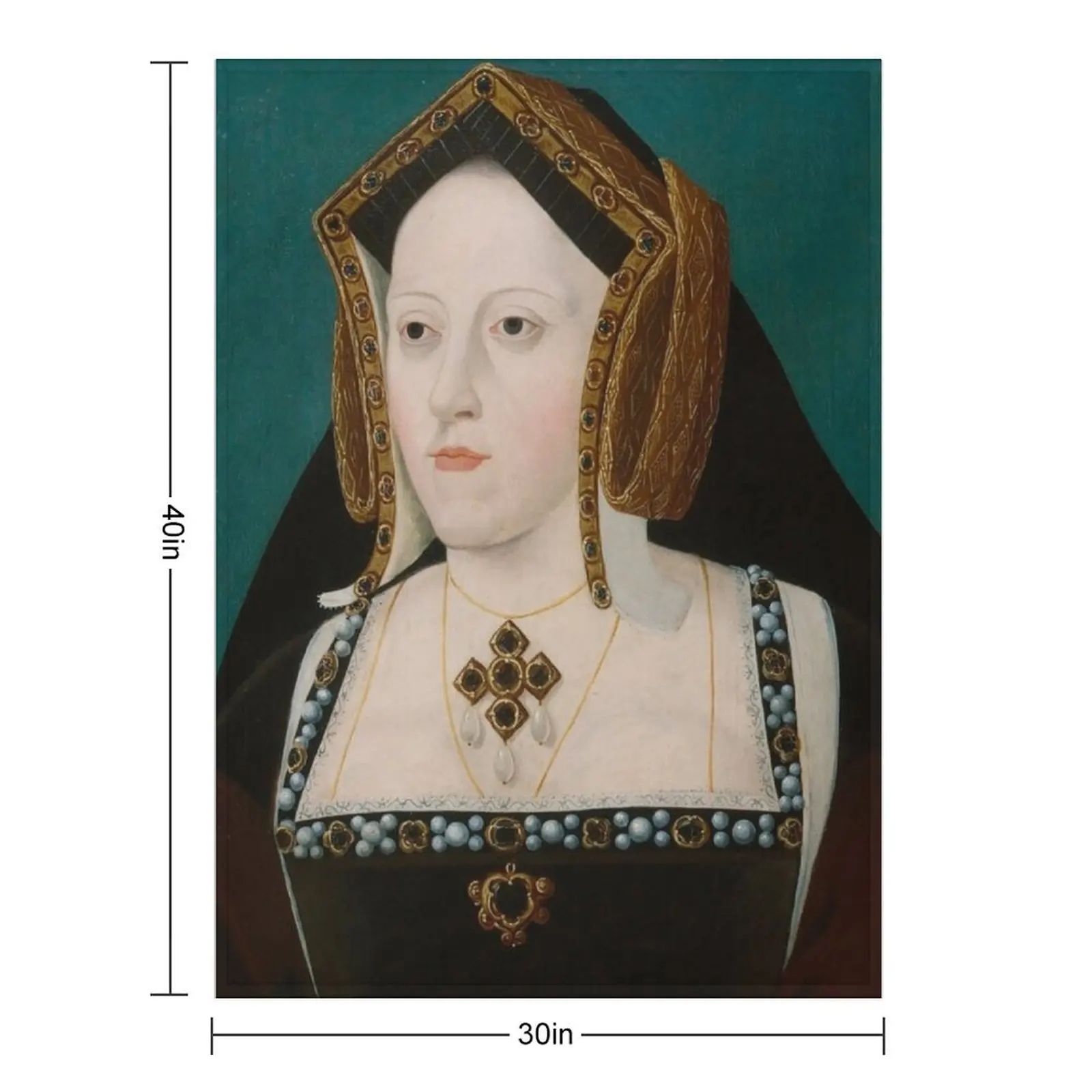 Catherine of Aragon Throw Blanket Personalized Gift Sofa Beautifuls warm for winter wednesday Polar Blankets