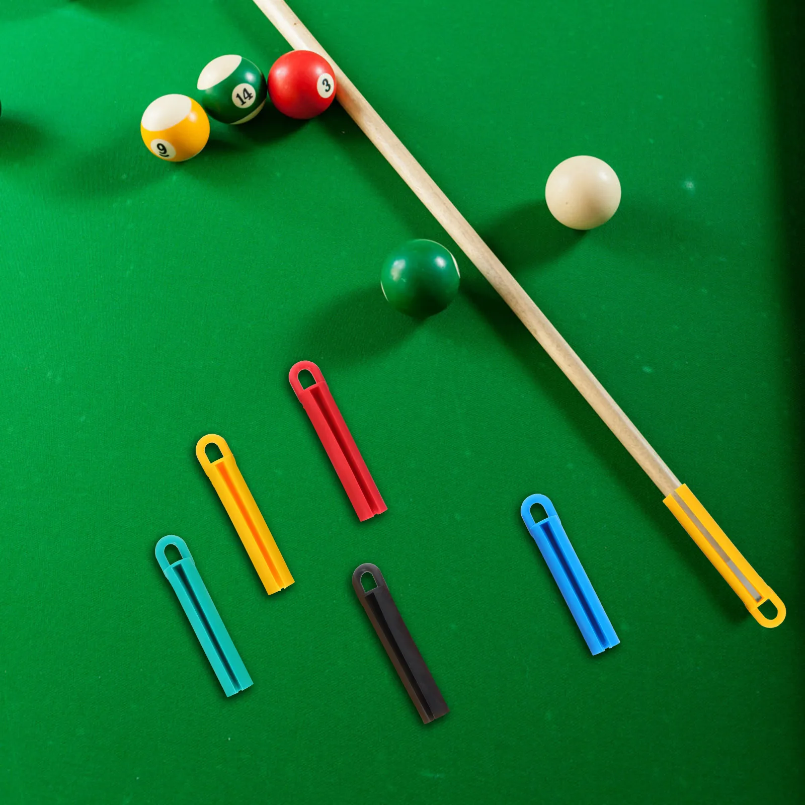 

15 Pcs Billiard Cue Hangers Durable Non Deformable Storage Tools Pool Stick Accessories Wall Mountable Holes Supplies