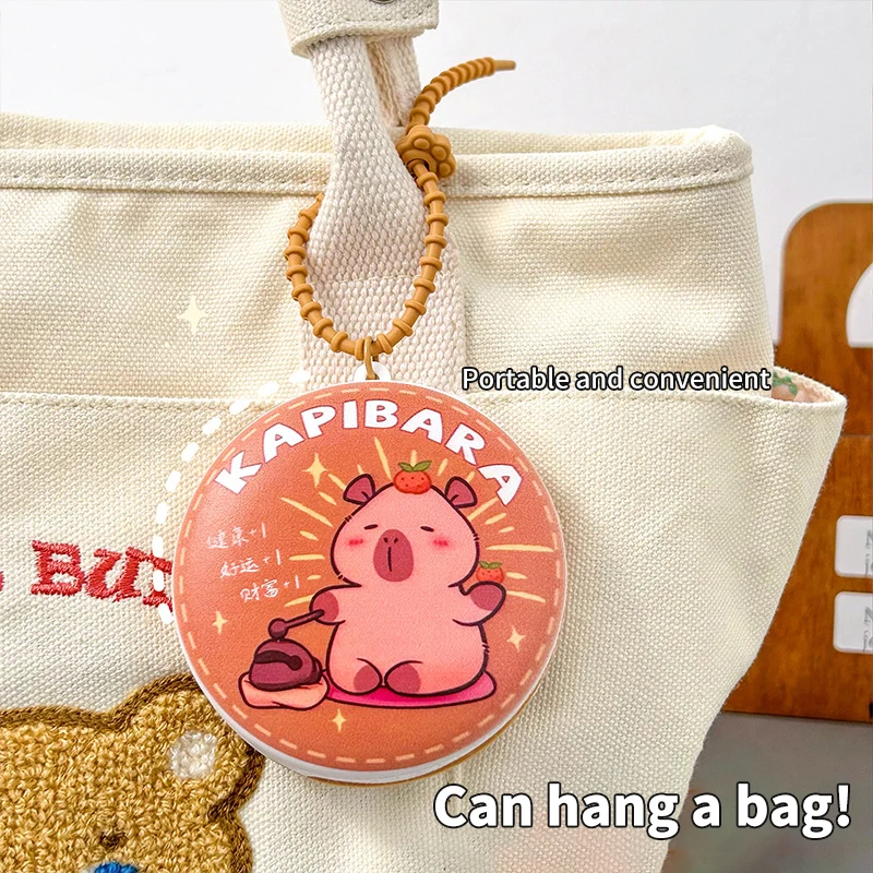 Lovely Cartoon Silicone Rubber Capybara Cute Round Coin Storage Wallet Hang Pendant For Kids Gifts Backpack Hanging Accessories