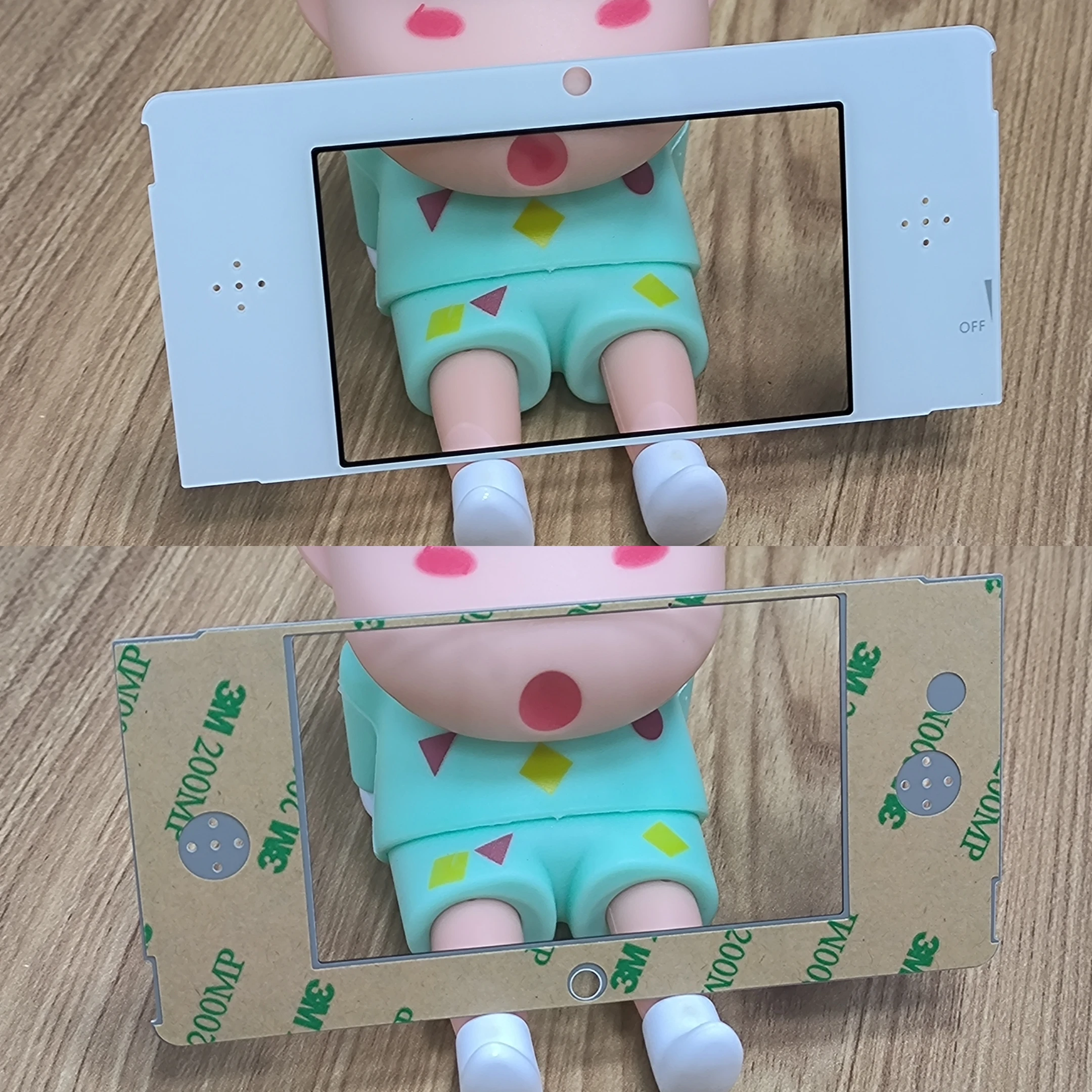 Cubierta de lente de marco de pantalla LCD frontal superior de repuesto para piezas de reparación de plástico y vidrio de Nintendo 3DS