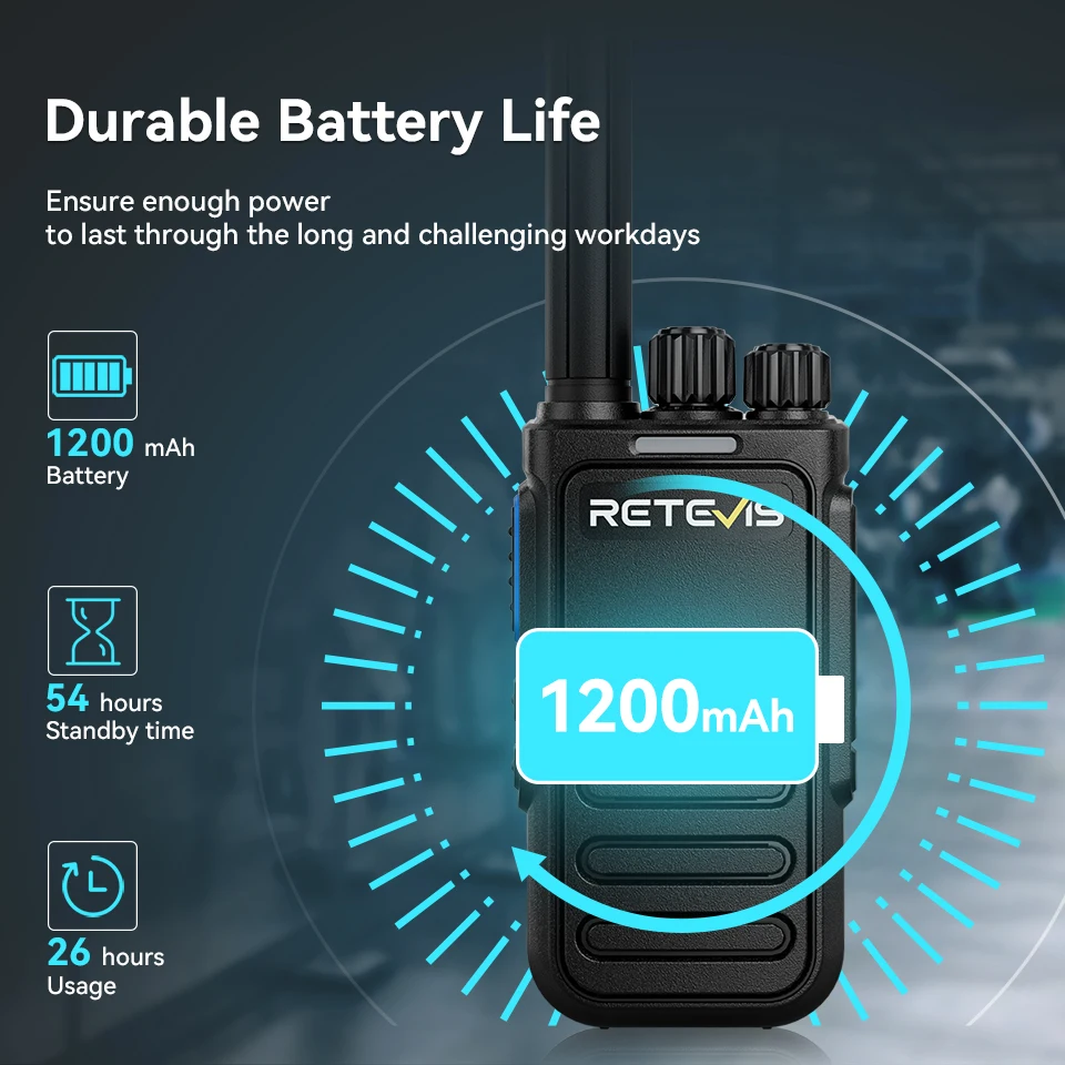 Retevis MateTalk B64 جهاز اتصال لاسلكي 6 قطعة راديو محمول ثنائي الاتجاه متين للحد من الضوضاء راديو VOX Type-C لمواقع البناء