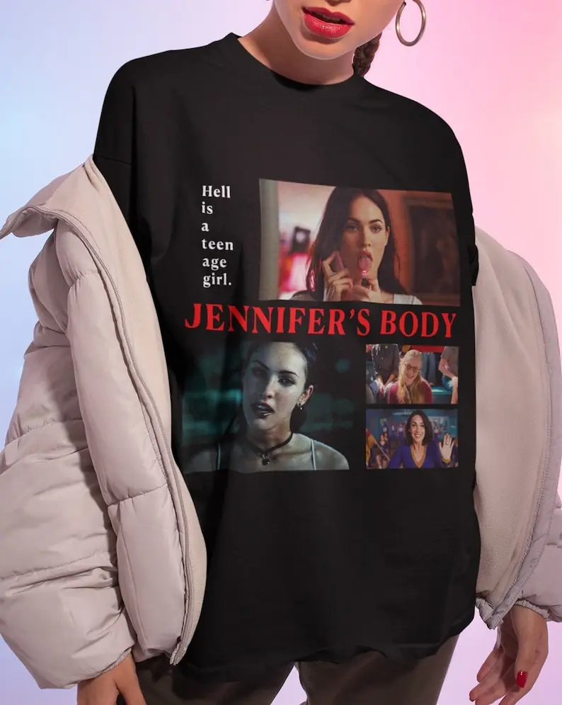 Jennifer's Body Movie Tee Shirt, Unisex, Gift for Vintage Retro horror Movie Fans, Horror Enthusiasts, Scry Movies, Megan Fox