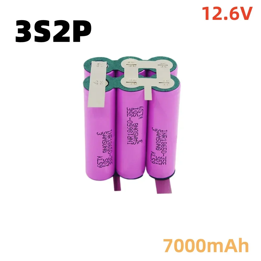 3S1P 3S2P 4S1P 4S2P 5S2P 18650 3500mAh/7000mAh electric drill 12.6V 16.8V 21V rechargeable lithium battery electric screwdriver