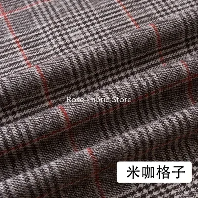1 متر الكلاسيكية الصوفية houndstooth تحقق تويد النسيج للخياطة معطف سترة السراويل الخريف الشتاء نسيج سميك DIY بها بنفسك خليط