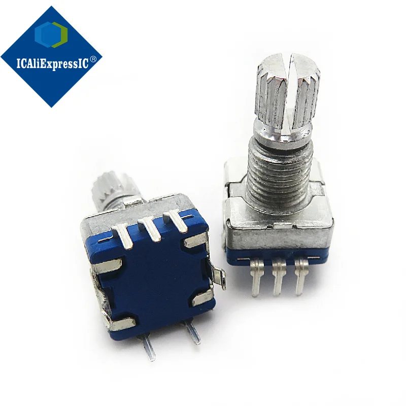 5piece EC11 rotary encoder/coding switch/digital potentiometer 5 feet with switch 15mm plum blossom