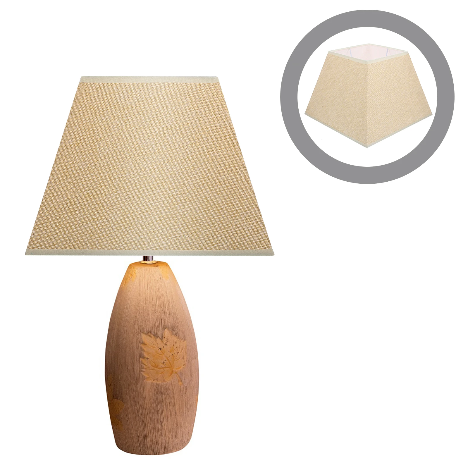 

Fabric Lampshade Decorative Wall Dust Guard Lampshades for Table Square Elegant Warm Atmosphere