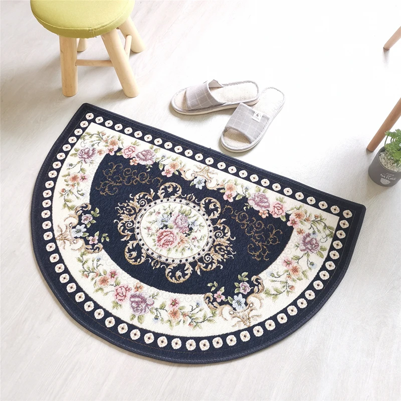 Vintage Door Mat European Royal Court Floral Water-absorbent Quick-drying Bthroom Mat Washable Non-slip Household Door Rugs