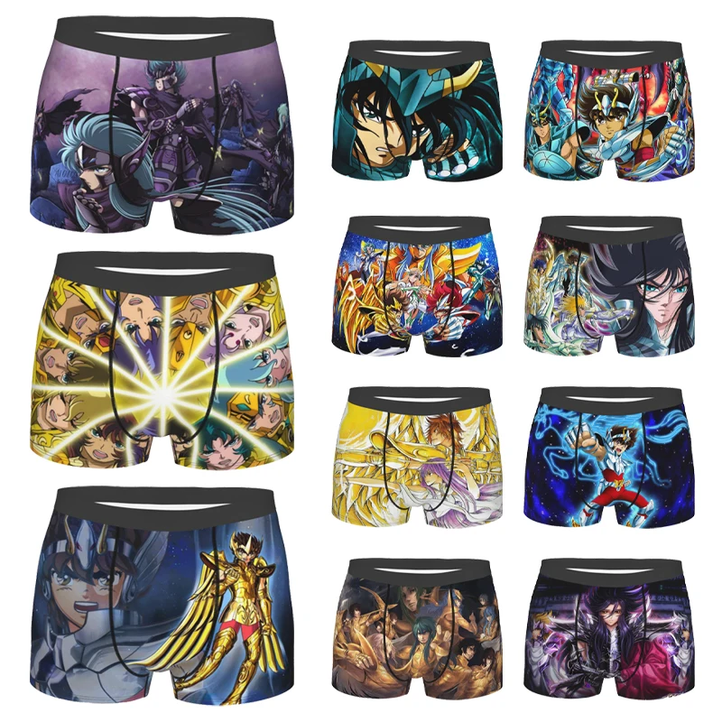 Knights Of The Zodiac:Saint Seiya Underpants Cotton Panties Men\'s Underwear Ventilate Shorts