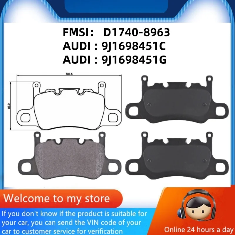 

Для Audi E-TRON GT седан (F83, F8P) задняя тормозная колодка 9J1698451C 9J1698451G/автозапчасти -22056