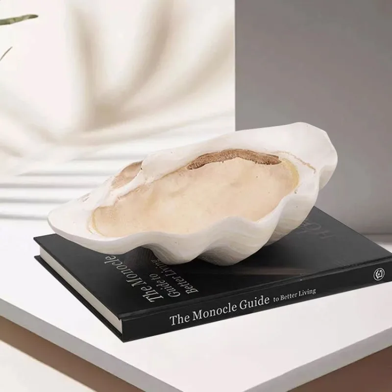 Retro Storage Trays Shell-shaped Fruit Plate Creative Decorative Table Center Tray Nordic Kitchen Organizer Home Furniture
