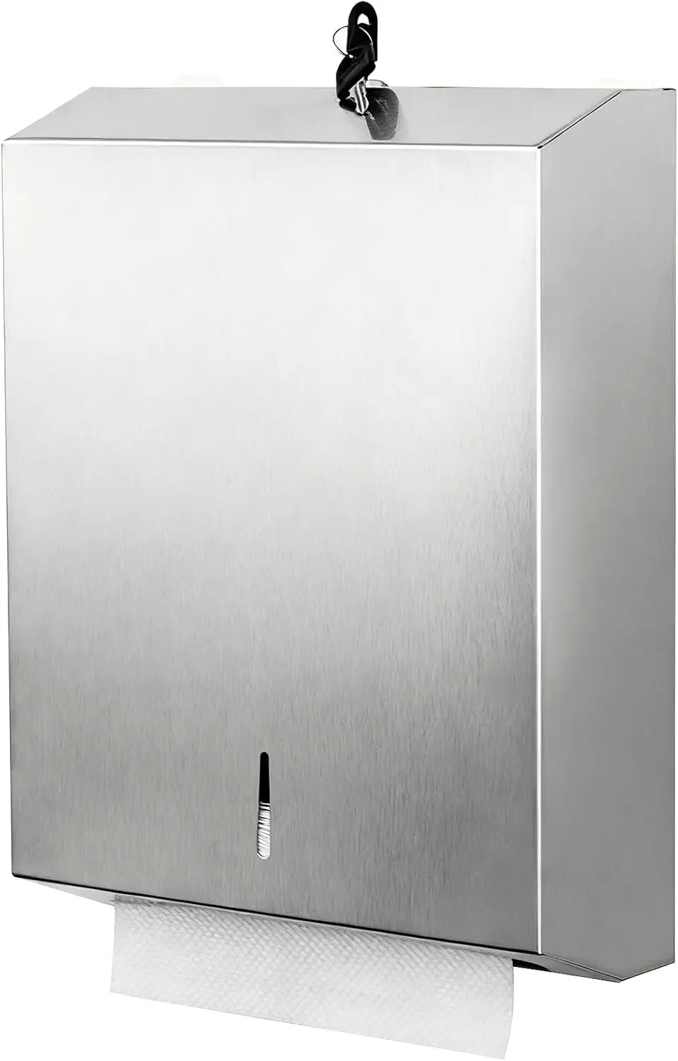 

Коммерческий настенный диспенсер для бумажных полотенец, из матовой нержавеющей стали, с замком, для полотенец C-Fold/Multifold/Tri-Fold