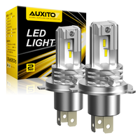 AUXITO H4 Fanless LED CSP Headlight Bulb for Car Motorcycle 9003 LED Hi/Lo High and Low Beam Headlamp Auto Head Lamp 12V 12000Lm