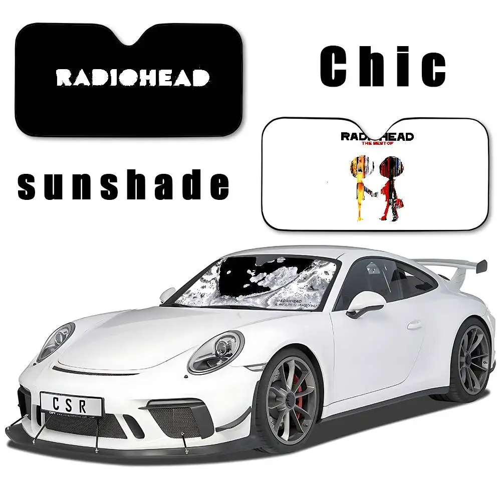 الفرقة R-Radiohead مظلة السيارات الستائر القيادة سيارة ظلة الزجاج الأمامي غطاء الظل سيارة ظلة الأشعة فوق البنفسجية الشمس قناع حامي