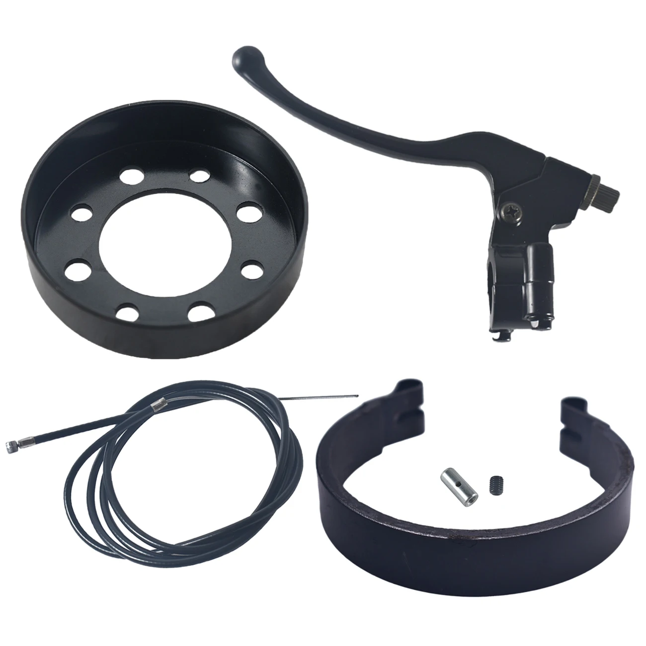 

4 Inch Drum Brake Band Handle Lever Cable Black Kit For 212cc 420cc 196cc 6.5hp Go Kart and Mini Bike ATV