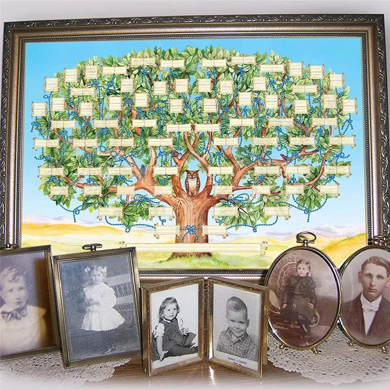 

NEW Family Tree Chart to Fill in 6 Generation Genealogy Poster Blank Fillable Ancestry Chart,Print Family Tree Picture A