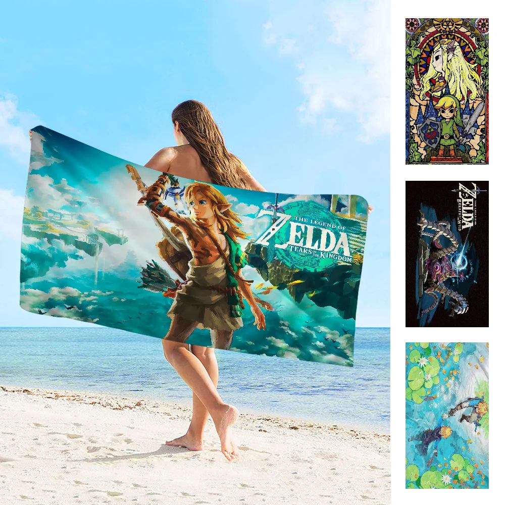 Legend Z-Zelda Game Bath Towel Microfiber Soft Water Absorbing Breathable For Girl Kids Decorative Cartoon Beach Towel
