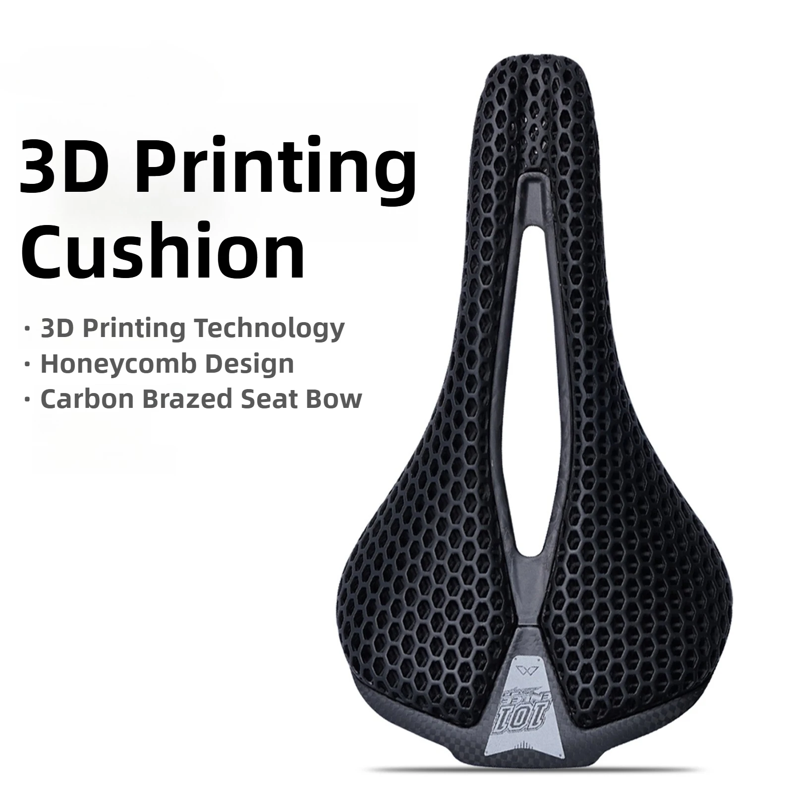 

Сверхлегкое велосипедное седло из углеродного волокна с 3D принтом, дорожное седло для горного велосипеда, нейлоновая подушка, удобное сиденье MTB, аксессуары для велосипедов