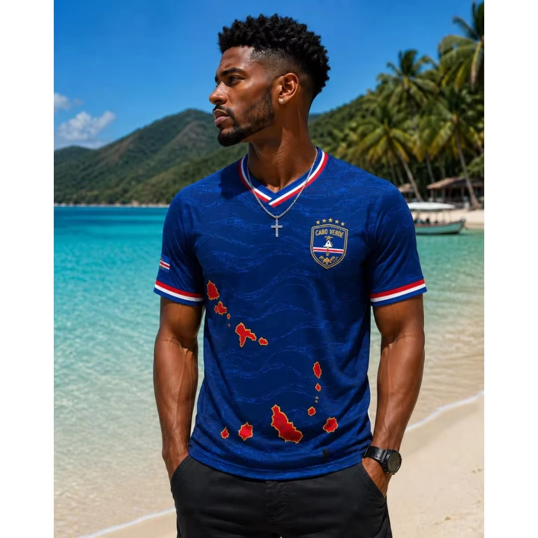 2026 Cape Verde Style Football Jersey Men's Training Shirt Sports T-Shirt Women's T-Shirt Men's Short-Sleeved T-Shirt Top Y2K