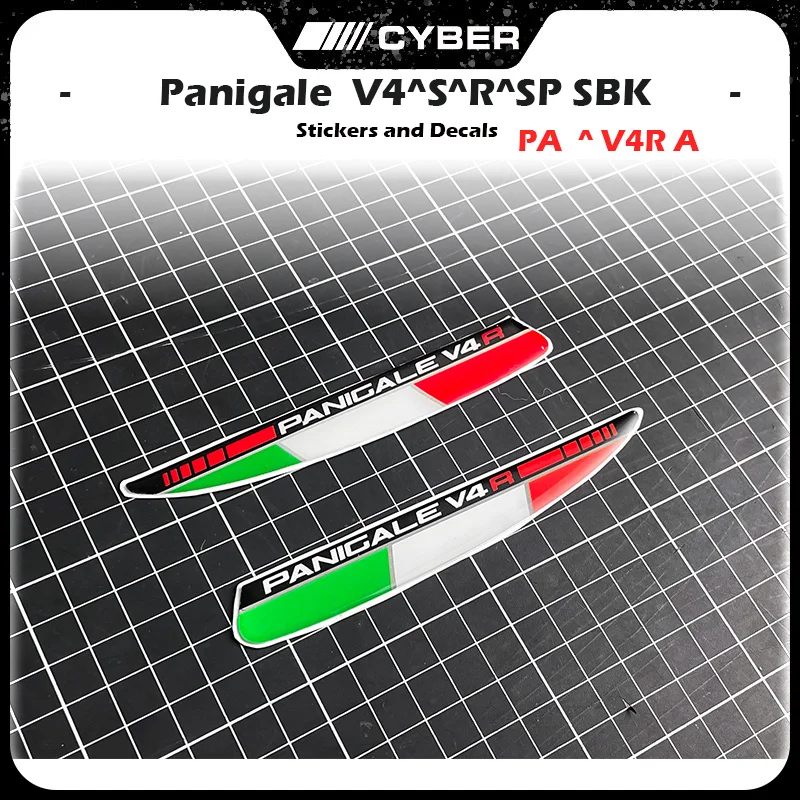 V4R For Ducati Supersport Panigale V4 V4S V4R SBK 2018-2022 Italian Tricolor Flags for Wings 3D Winglet Flank Sticker Decal