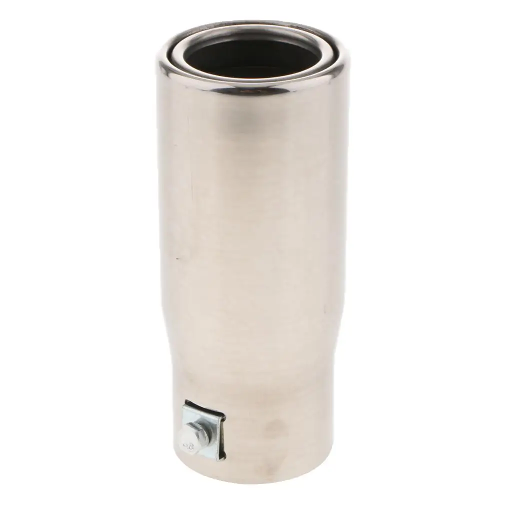 1PC 30-50mm Inlet Stainless Steel Exhaust Pipe Trim Car Tip Tail Muffler Tail Throat Silver for Universal Auto Styling - view 3