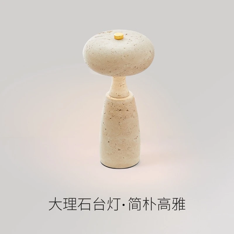 

Ваби-Саби Природа Мраморный Торшер Гриб для Гостиной Отель Спальня Кабинет Ретро Настольные Ремесла Украшения Светодиодный Настольный Светильник