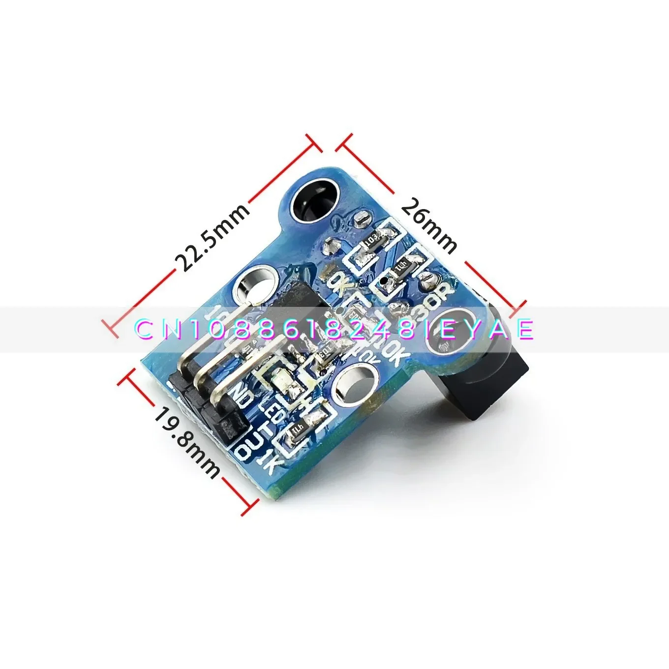Módulo fotoelétrico de medição de velocidade HC-020K 4WD Medição de velocidade do carro Medição de duas velocidades com kit codificador de disco de código