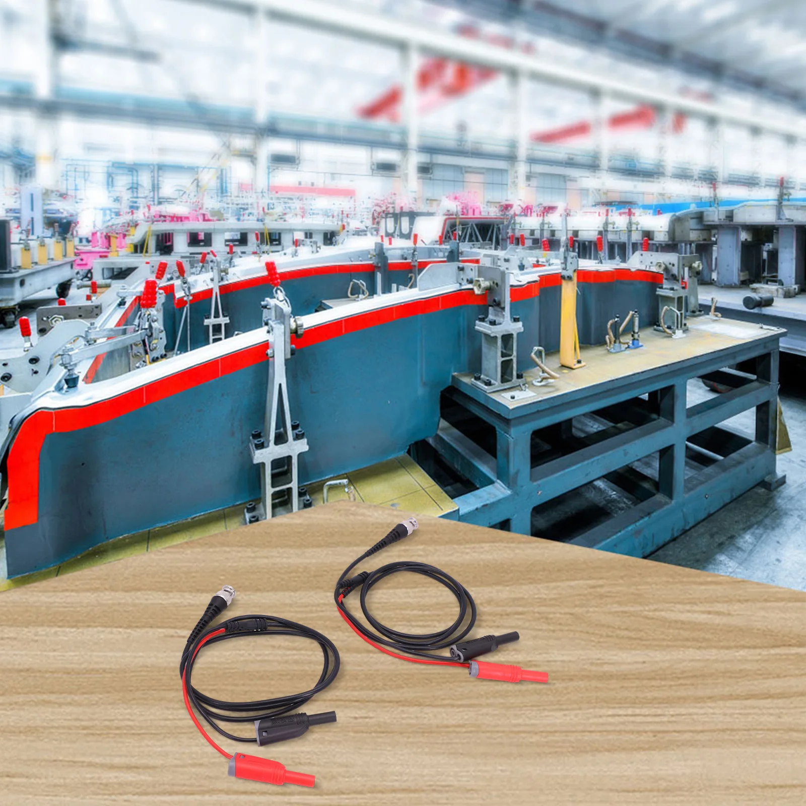 BNC to Double Banana Connector Set Two Cables (120cm) Designed for Effective Use in Oscilloscope Probing Scenarios