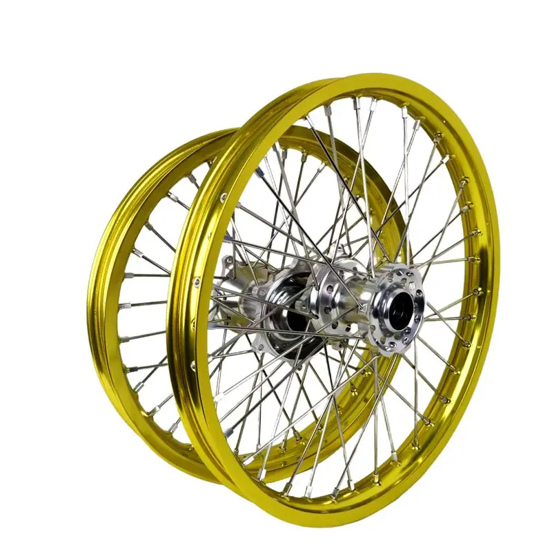 

Анодированные желтые диски RMZ 21, 18 дюймов, комплект колес для мотокросса, эндуро, литые диски для питбайка