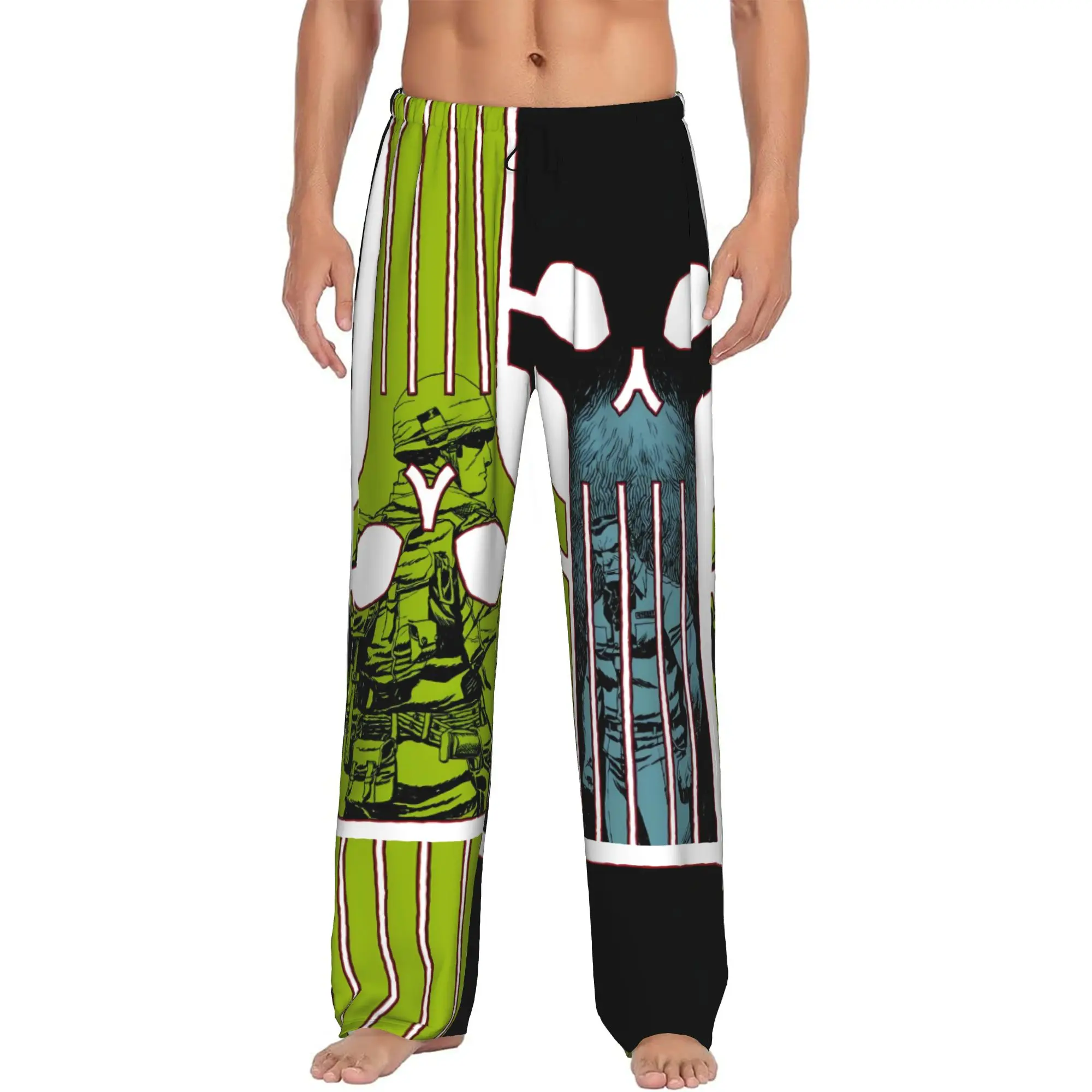 

Custom Printed Men P-Punisheres Pajama Pants Superhero Sleepwear Sleep Lounge Bottoms with Pockets