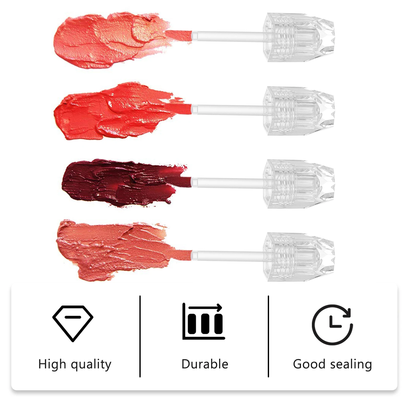 

5pcs Empty Gloss Tube Refillable Lightweight Travel Size Color Container For Lip Oil Dye Liquid Storage Lip Gloss