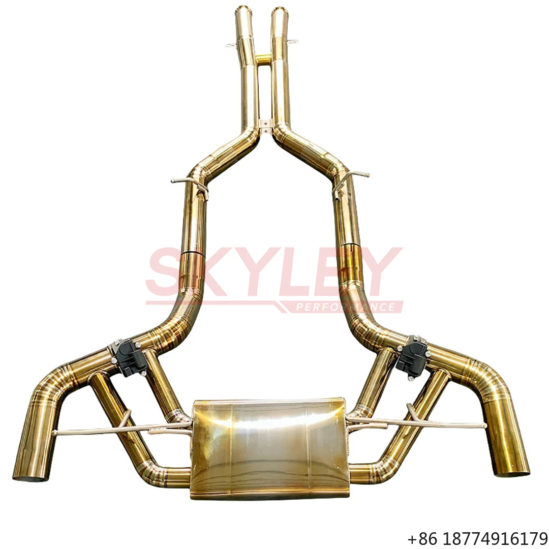 

Заводская титановая OEM-система выхлопа Catback с глушителем для GT/GTS (C190) 4.0T 2014-2023, спортивные выхлопные системы