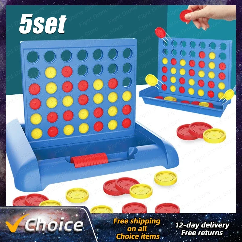 Foldable Connect 4 In A Line Board Game Classic Party Chess Family Toy Early Educational Puzzle Children Thinking Training Gifts