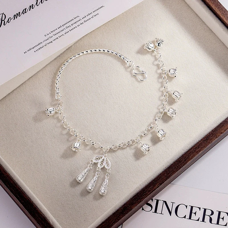 New Chinese Style Bell Orchid Bracelet for Women Sweet and Gentle with a High-end Temperament and Exquisite Tassel Bracelets