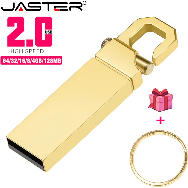 Mini Metal USB Flash Drive 128GB Black Golden Pen Drive 64GB 100% Real Capacity Memory Stick 32GB Creative Gift U disk 16GB