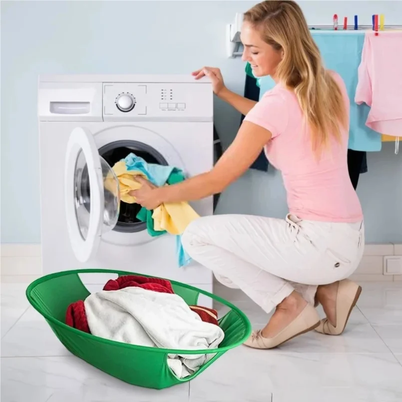 

Foldable Laundry Basket Hamper Collapsible Clothes Organizer with Handles for Storage Large Mesh Bag for Washer Dryer