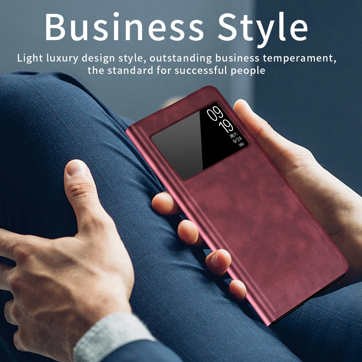 Magnetic Suction Cover Folding Case For Xaiomi Mix Fold 2 High-end Business Holster For Mi Mix Fold 2 With Hidden Bracket