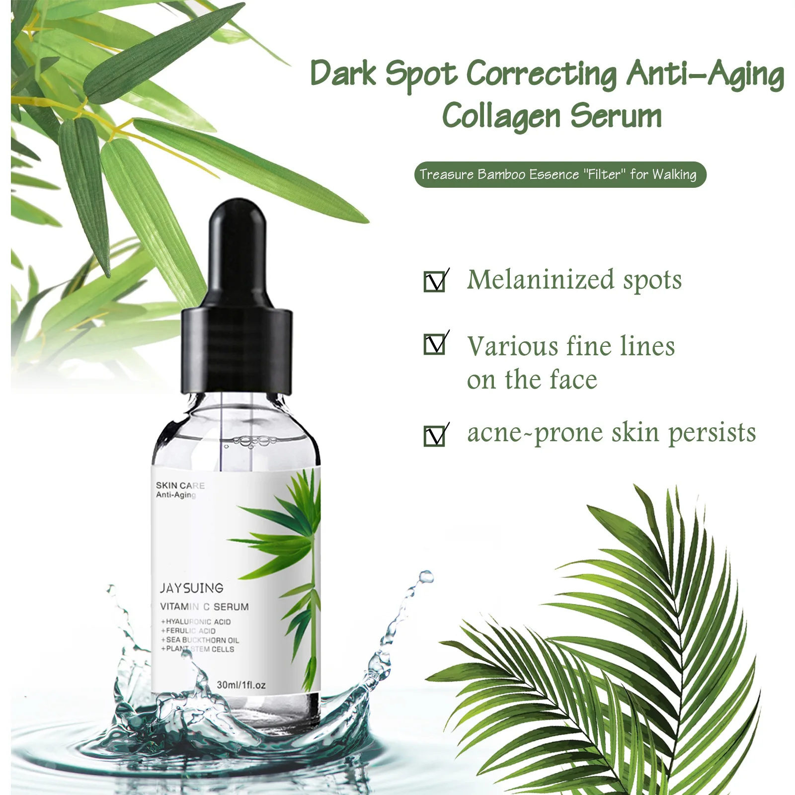 Collagen Essence Lighten Spots, Moisturize and Moisturize Collagen Moisturizing Skin Brightening Solution