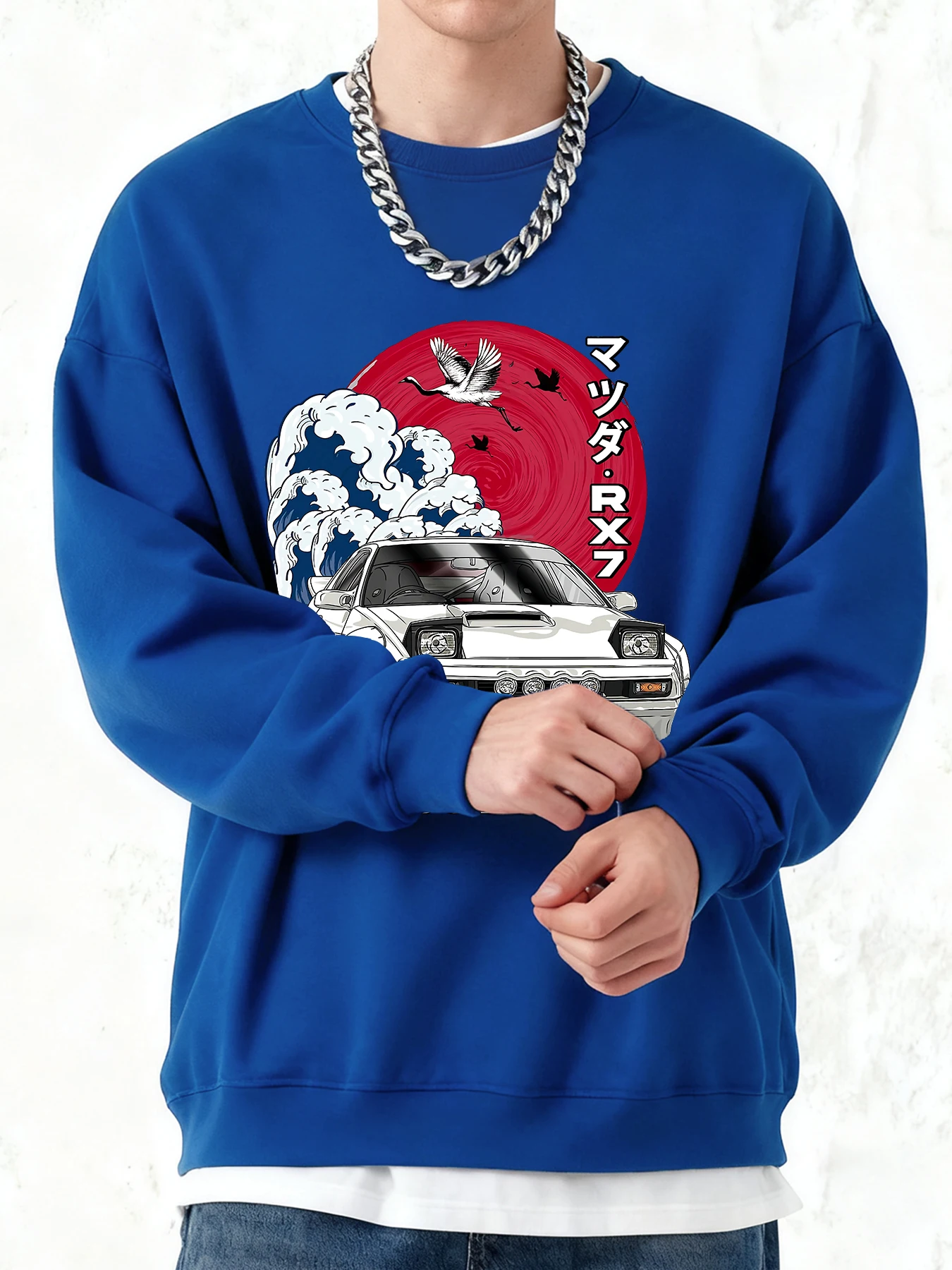 Remate De Vehiculos Retirados De Circulacion الرجال الملابس لينة كبيرة الحجم س الرقبة البلوز سترة أنيقة على الموضة الخريف الذكور رياضية #1