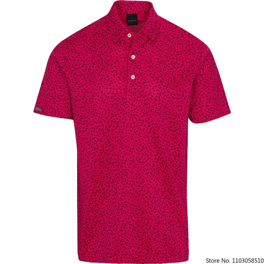 Golf Polo Shirt Men's Summer Outdoor Sports T-shirt Quick Drying Clothing Leisure Sports Jersey Fashion Printed Top Golf Wear