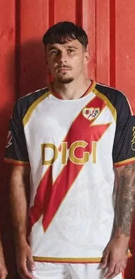 2026/27 Rayo Vallecano Home Football Jersey,3D printing technology,Men Women Quick-dry Sports Away Soccer Jersey Family Tee