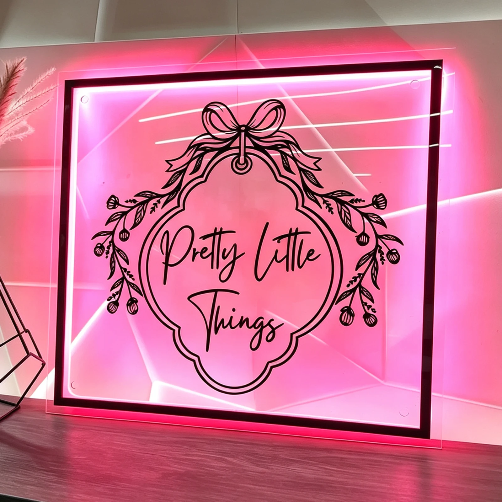 Custom Personalized Circle Acrylic Business Logo Sign  Hair Salon Cafe Bar Welcome Sign Round Front Door Sign Name Sign Decor