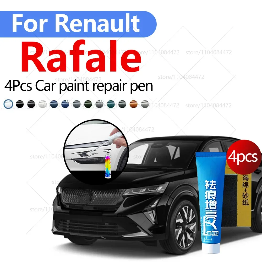 

Ручка для ремонта автомобильной краски для 2024-2025 Renault Rafale, аксессуары для ремонта царапин, 4 шт., черный, белый, красный, синий, серебристый