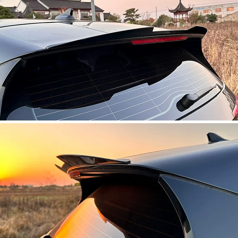 2Pcs 99cm Car Rear Roof Spoiler Lip For Volkswagen VW Golf 8 MK8 GTI 2021-2023 Gloss Black ABS - view 4